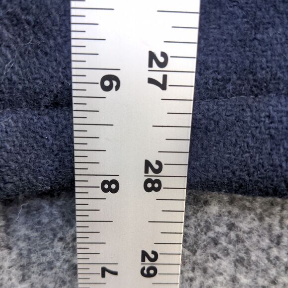 Bulldog Men's Peacoat Jacket Blue Size L 100% Wool Anchor Buttons - Picture 12 of 13